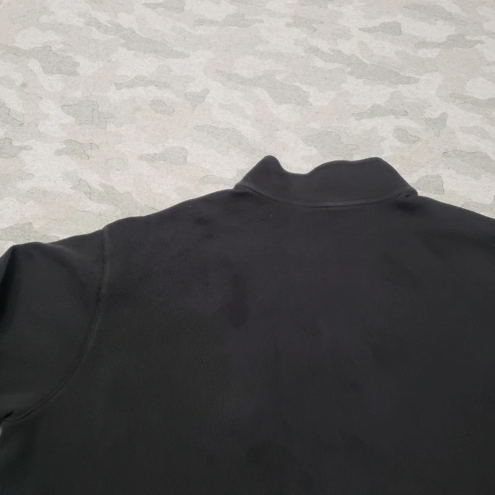 Carhartt Sweater Mens 2XL Black Relaxed Fit Quarter Zip Pullover